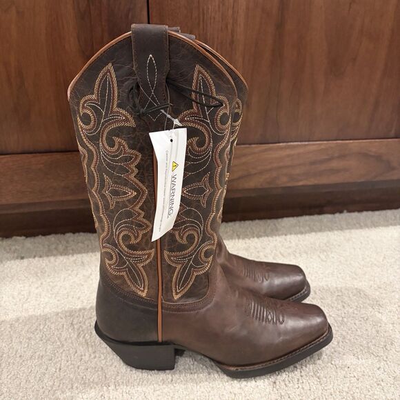 NEW Shyanne Jesse Performance Western Boots Women 7 Dark Brown Leather Handcraft - Picture 3 of 9